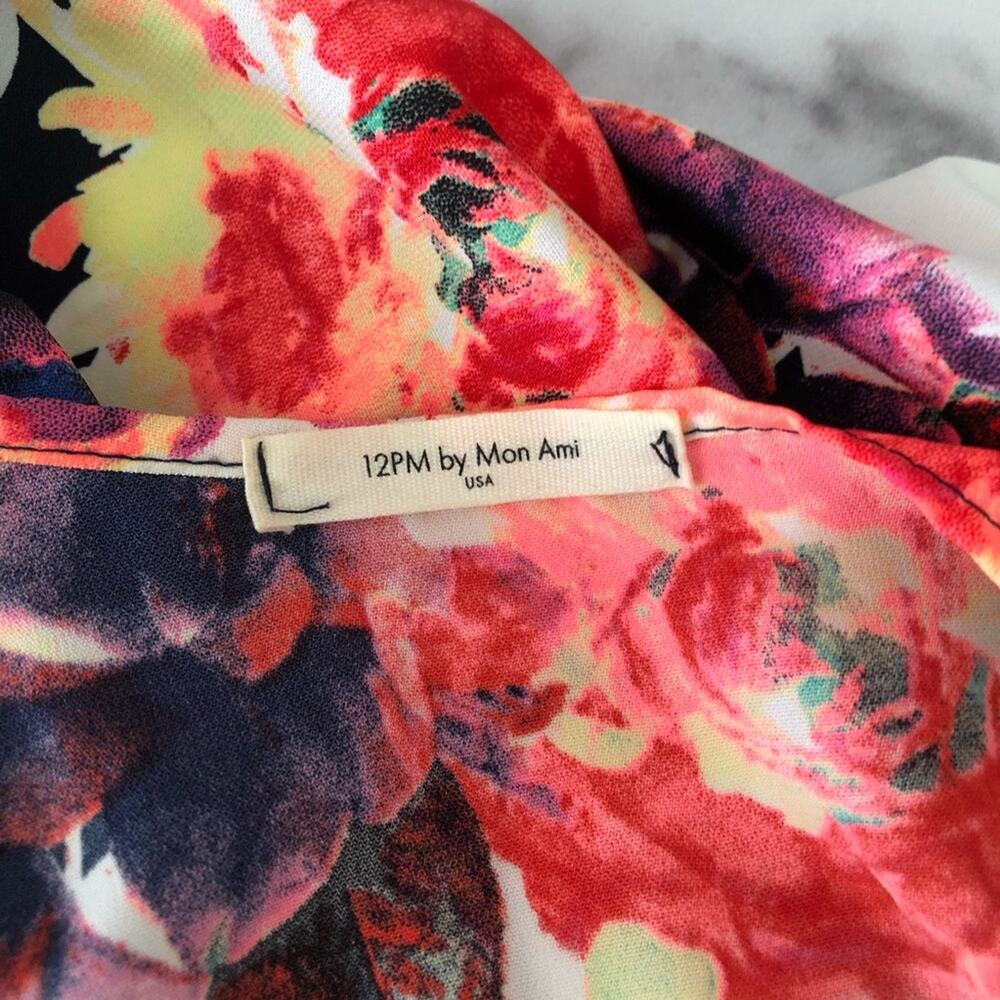 12pm By Mon Ami multicolor floral print open kimono top - Picture 6 of 7